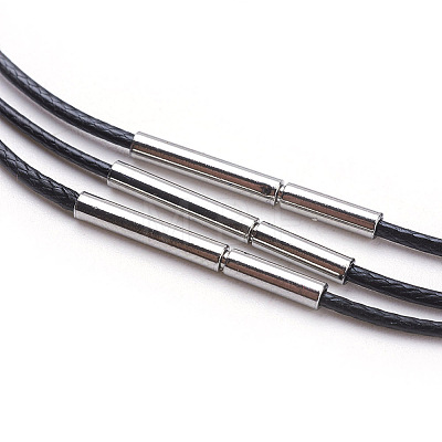Waxed Cotton Cord Necklace Making MAK-G003-03A-03-1