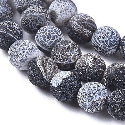 Natural Weathered Agate Beads Strands G-L534-04-6mm-1