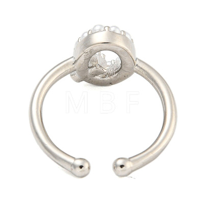 Rack Plating Brass Open Cuff Rings for Women RJEW-F162-01P-Q-1