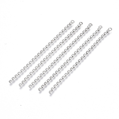 Brass Rhinestone Cup Chains Tassel Big Pendants LS-X-KK-R129-10P-1