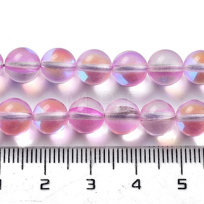 Synthetic Moonstone Beads Strands G-P528-J02-05-1