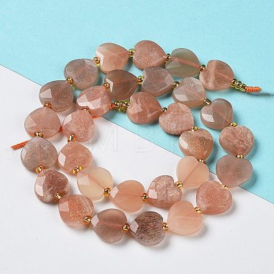 Natural Sunstone Beads Strands G-B044-B09-01-1