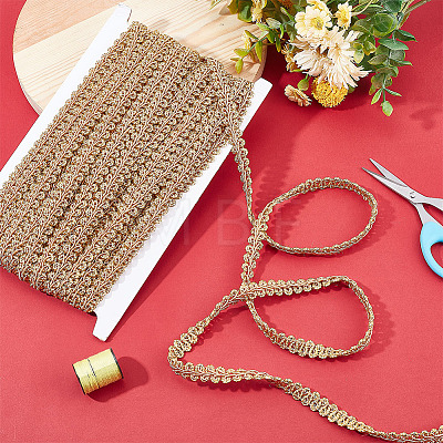 Sparkle Braided Polyester Lace Trim OCOR-WH0079-24A-1