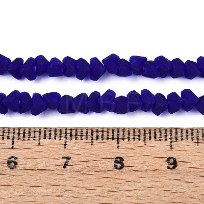 Frosted Transparent Glass Beads Strands GLAA-N016-4mm-03-1