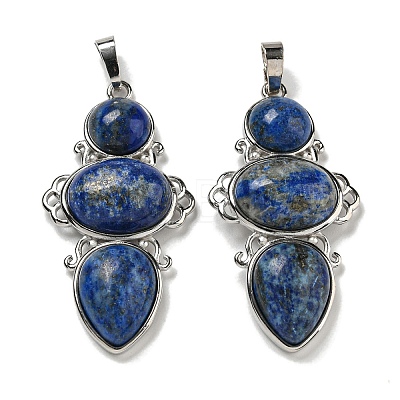 Natural Dyed Lapis Lazuli Pendants G-Q158-04D-1