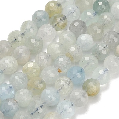 Natural Aquamarine Beads Strands G-L642-F05-6mm-1