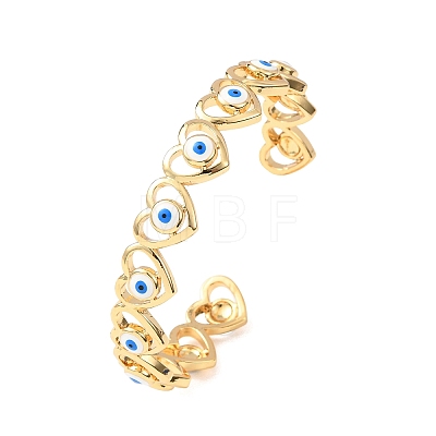 Brass Cuff Bangles for Women BJEW-C140-33G-1