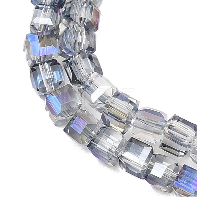 Electroplate Glass Beads Strands EGLA-D018-4x4mm-18-1
