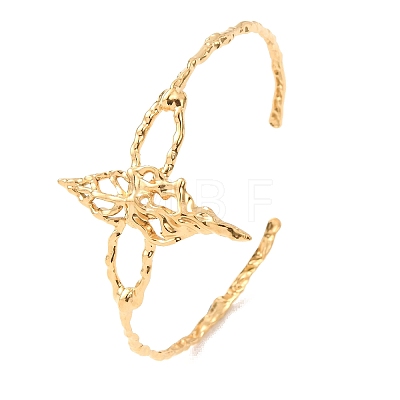 304 Stainless Steel Cuff Bangles for Women BJEW-C155-01C-G-1