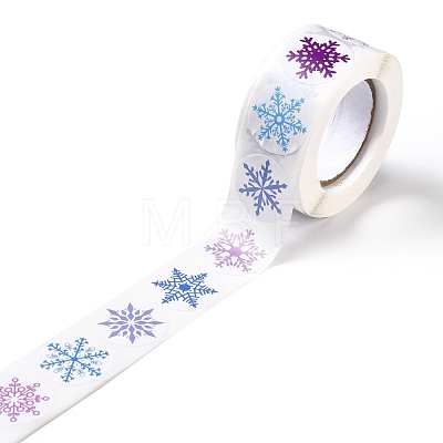 Christmas Themed Flat Round Roll Stickers DIY-B045-04A-1