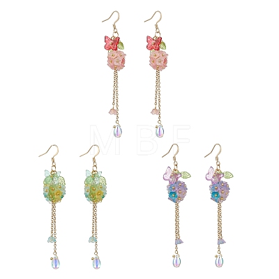 Acrylic Dangle Earrings EJEW-JE06938-1
