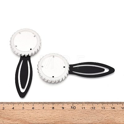 Alloy & Iron Bookmark Cabochon Settings PALLOY-N184-09S-1