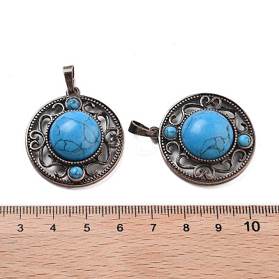 Synthetic Turquoise Pendants G-Q158-03A-R14-1