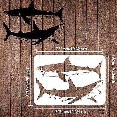 Large Plastic Reusable Drawing Painting Stencils Templates DIY-WH0202-212-1