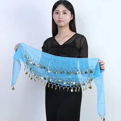 72 Coin Sequins Gauze Belly Dance Waist Belt WGF3D8F-06-1