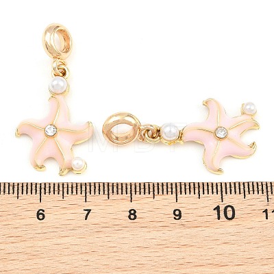 Alloy Enamel European Dangle Charms AL-CBAC2D3-01G-03-1