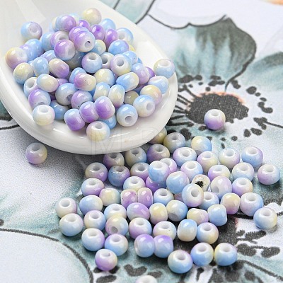 Two Tone Opaque Colours Glass Seed Beads SEED-E005-02E-1