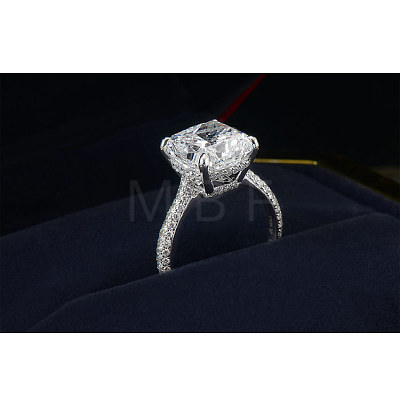 Brass Crystal Rhinestone Finger Rings for Women WGCDF56-03-1