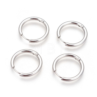 Tarnish Resistant 304 Stainless Steel Hoop Earrings EJEW-P177-P-10-1