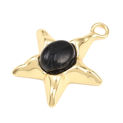 Synthetic Blue Goldstone Pendants GG-G001-01G-11-1