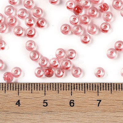 Transparent Inside Colours Glass Seed Beads SEED-A032-04J-1