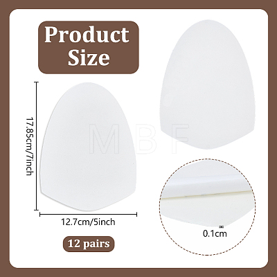 12 Pairs Polyester Non-Slip Shoes Pads AJEW-OC0016-09-1