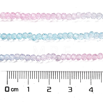 Transparent Painted Glass Beads Strands X-DGLA-A034-T1mm-A22-1