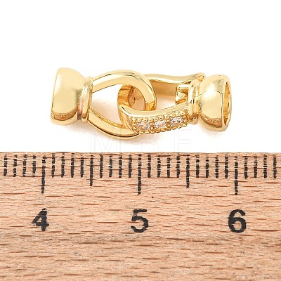 Brass Micro Pave Clear Cubic Zirconia Fold Over Clasps LS-KK-CBA25B2-04G-1