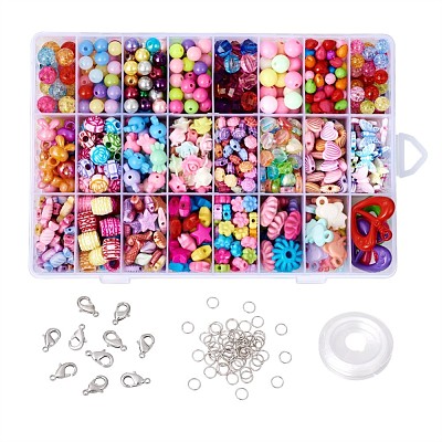DIY Acrylic Beads Jewelry Sets DIY-TA0001-01-1