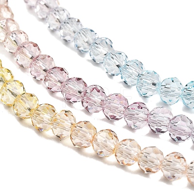 Transparent Painted Glass Beads Strands X1-DGLA-A034-T1mm-A15-1