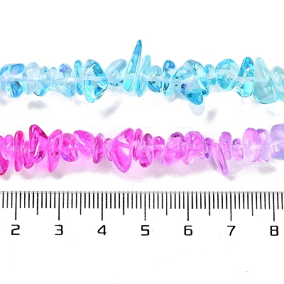 Spray Painted Transparent Glass Beads Strands GLAA-P060-01A-15-1