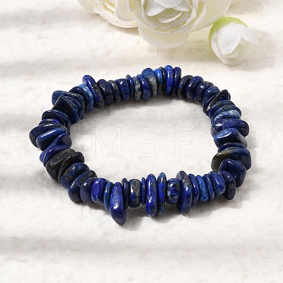 Natural Lapis Lazuli Chip Beaded Stretch Bracelets LS-GG-CBA0FEA-01A-1