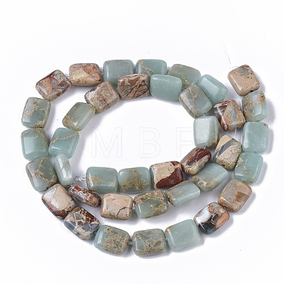 Natural Aqua Terra Jasper Beads Strands G-S366-016-1