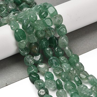 Natural Green Strawberry Quartz Beads Strands G-P497-01E-23-1