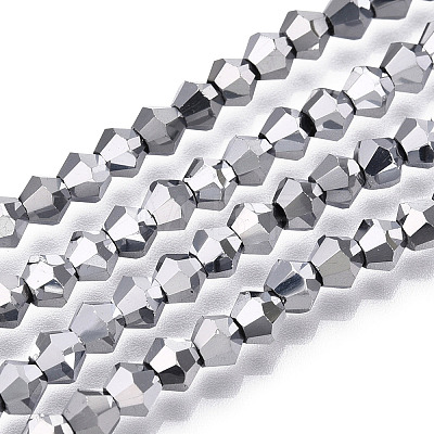 Electroplate Glass Bead Strands LS-EGLA-R094-4mm-15-1