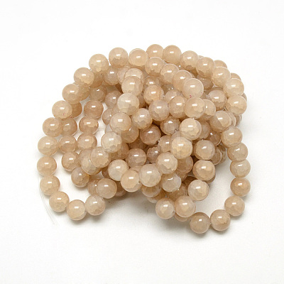Baking Paint Crackle Glass Beads Strands X-DGLA-Q023-8mm-YS25-1