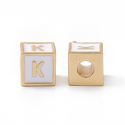 Rack Plating Brass Enamel Beads KK-B060-04G-04K-1