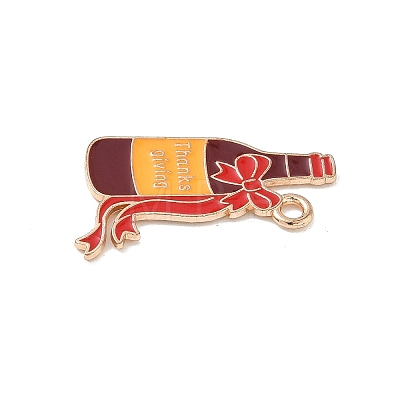 Thanksgiving Day Alloy Enamel Pendants ENAM-I077-01KCG-07-1