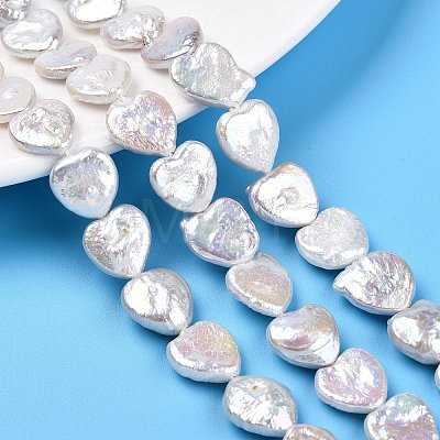Natural Nucleated Baroque Keshi Pearl Beads Strands PEAR-S022-A-1