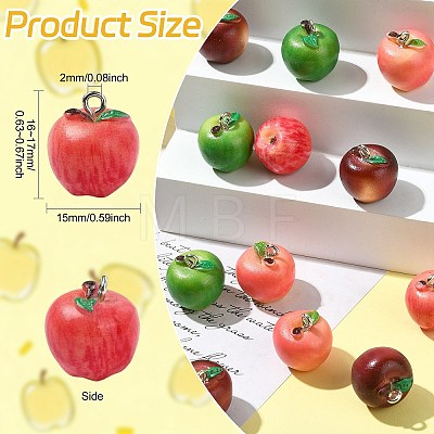 20Pcs 4 Colors Opaque Resin Pendants CRES-CJ0001-94-1