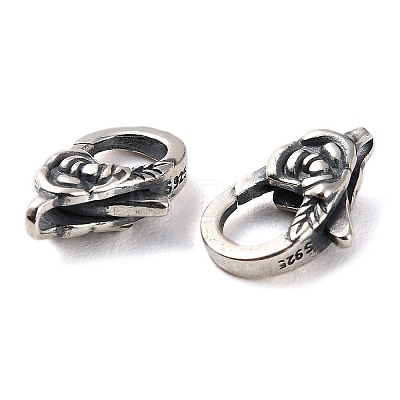 925 Thailand Sterling Silver Lobster Claw Clasps STER-D003-21AS-1