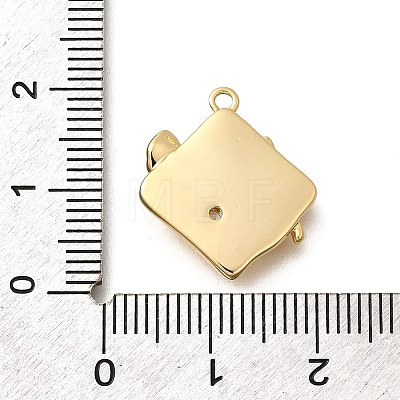 Brass Micro Pave Cubic Zirconia Pendants KK-Q035-16D-G-1