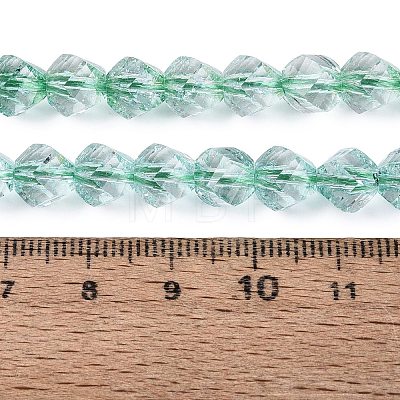 Crackle Transparent Glass Beads Strands GLAA-N068-02A-04-1