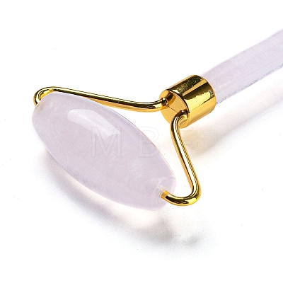 Cherry Quartz Glass Brass Face Massager MRMJ-G009-09G-1