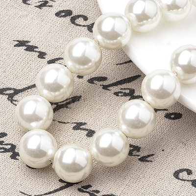 Eco-Friendly Plastic Imitation Pearl Beads Strands X-MACR-S285-4mm-05-1
