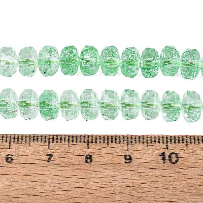 Crackle Transparent Glass Beads Strands GLAA-N068-03A-05-1
