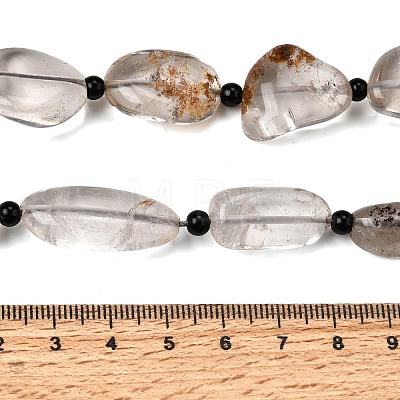 Natural Lodolite Quartz Beads Strands G-F820-M01-02-1