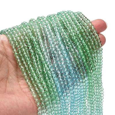 Transparent Painted Glass Beads Strands DGLA-A034-T3mm-A16-1