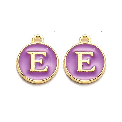 Golden Plated Alloy Enamel Charms ENAM-Q437-12E-1