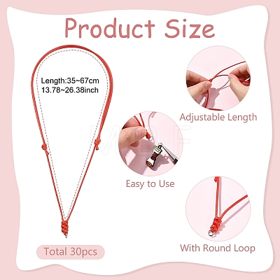 30Pcs Waxed Polyester Cord Necklaces Making NJEW-YW00015-02-1